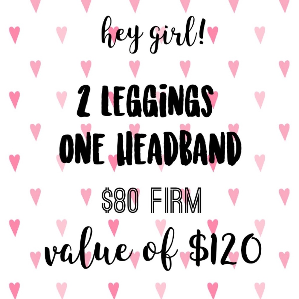 2 leggings (small) 1 headband (one size)
